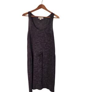 Casual Chic Soft Contemporary Minimalist Indie Sleaze Gray Cinched Waist Dress S